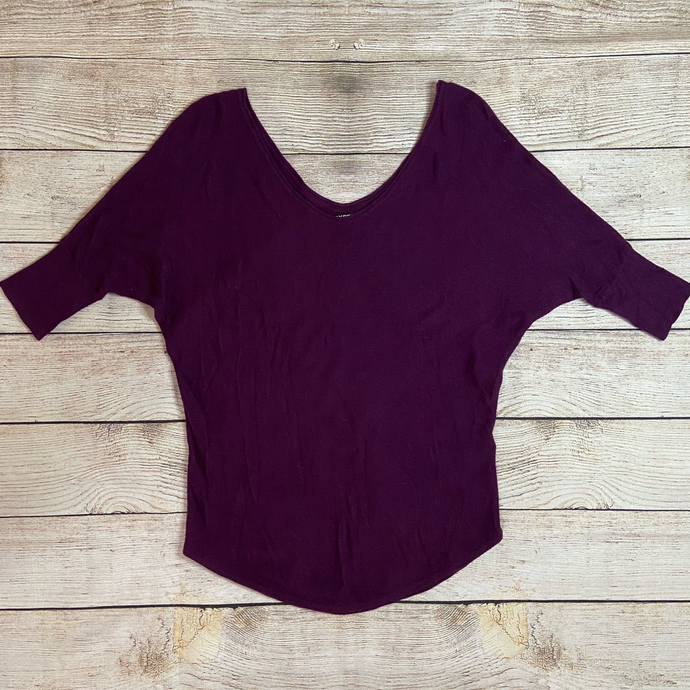 EXPRESS Purple Dolman Sleeve Sweater